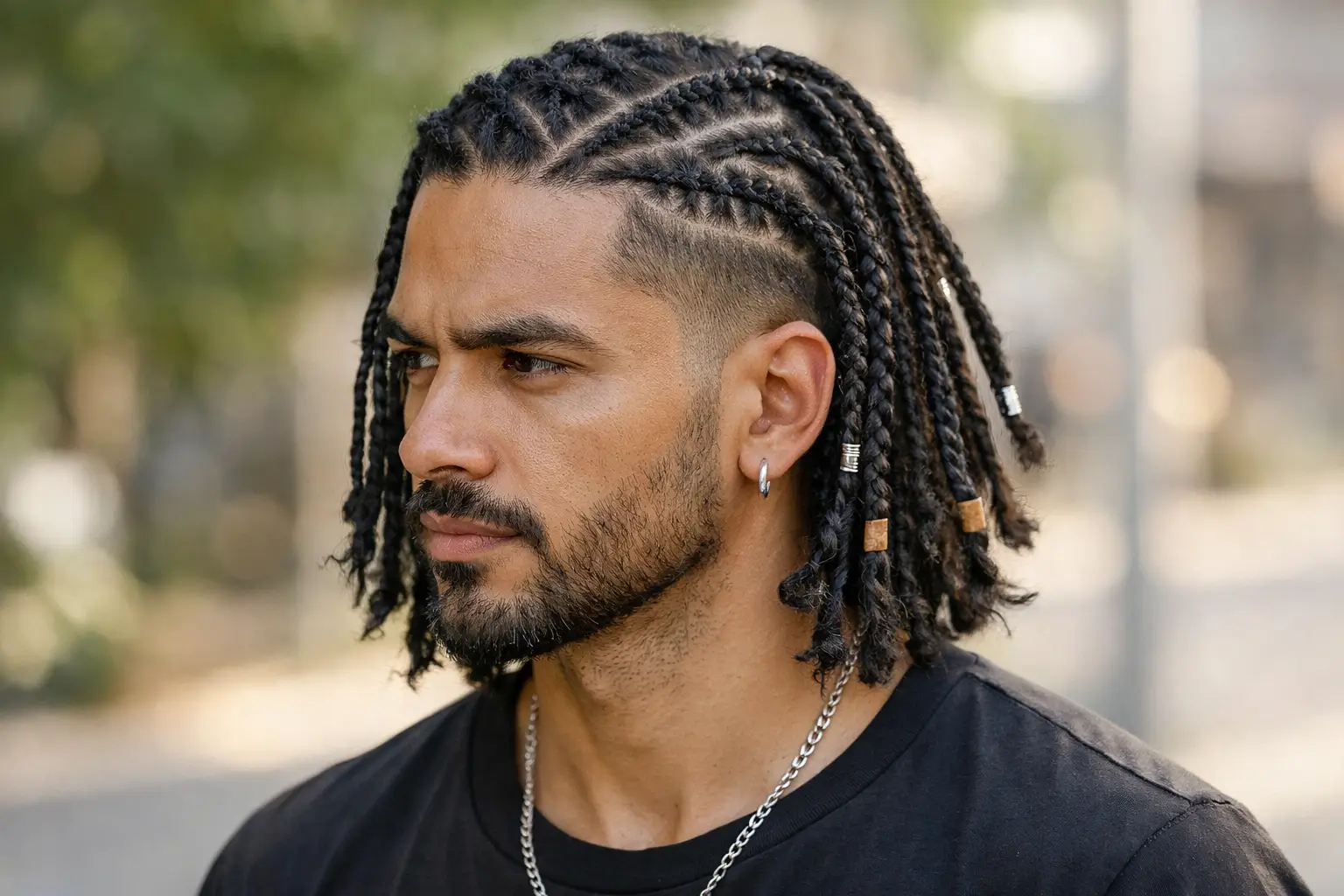 Braided Shoulder Length Hair