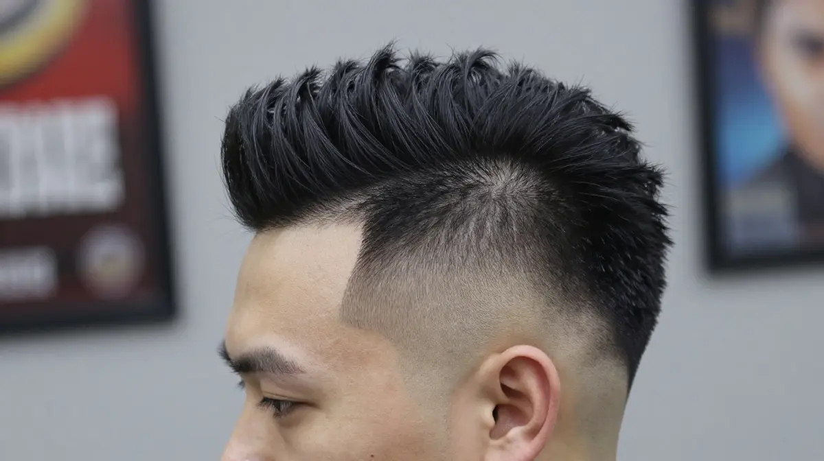 Burst Fade with Textured Mohawk