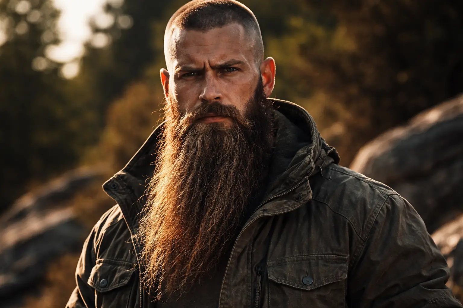 Buzzcut With Long Beard