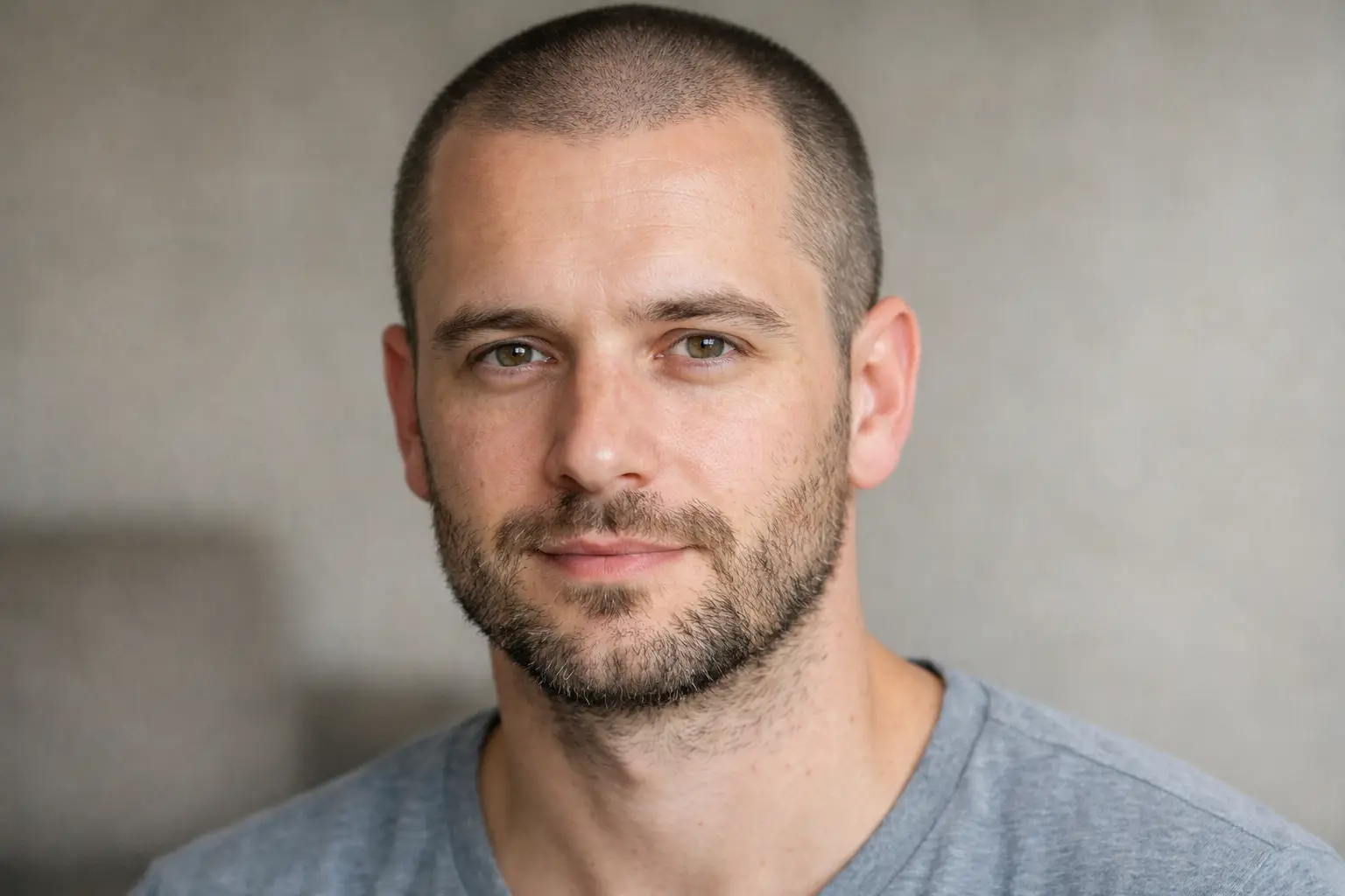 Buzzcut With Patchy Beard Style