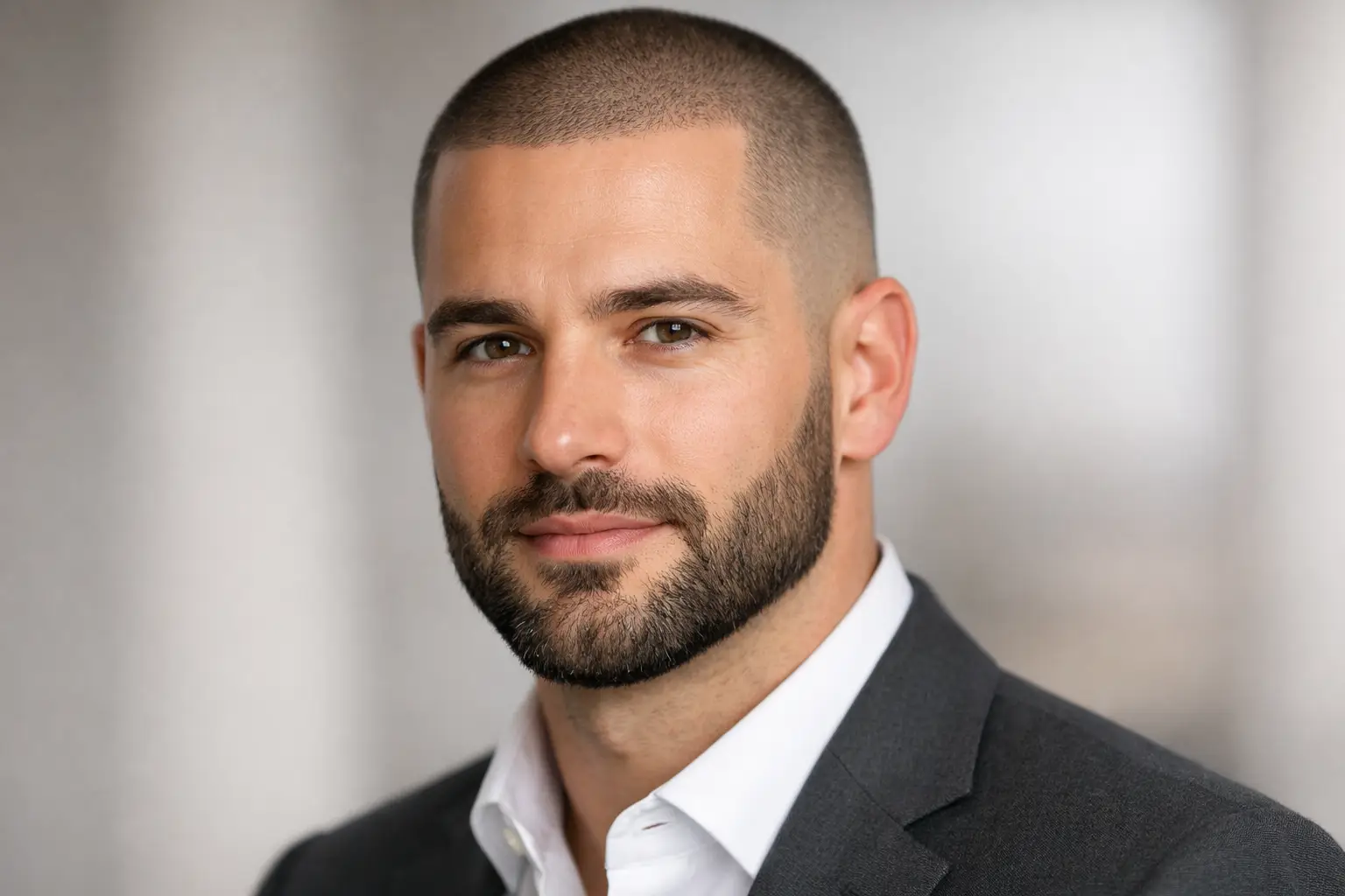 Buzzcut With Tapered Beard