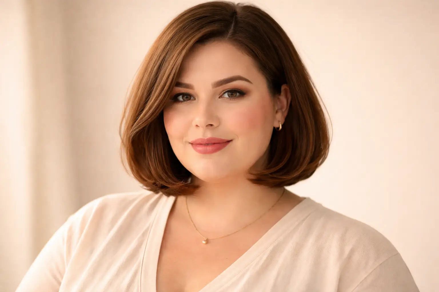 Chin Length Bob with Inward Curl