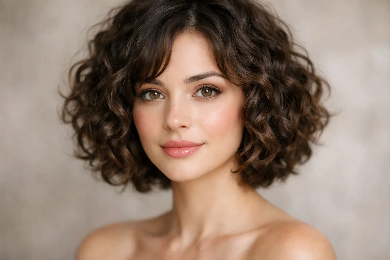 Chin Length Curly Bob