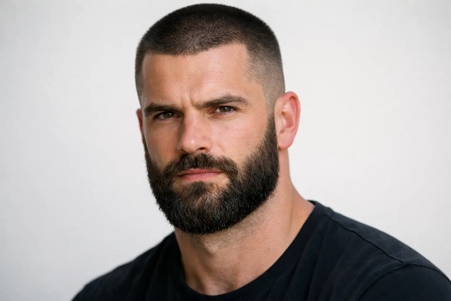 Classic Buzzcut With Full Beard