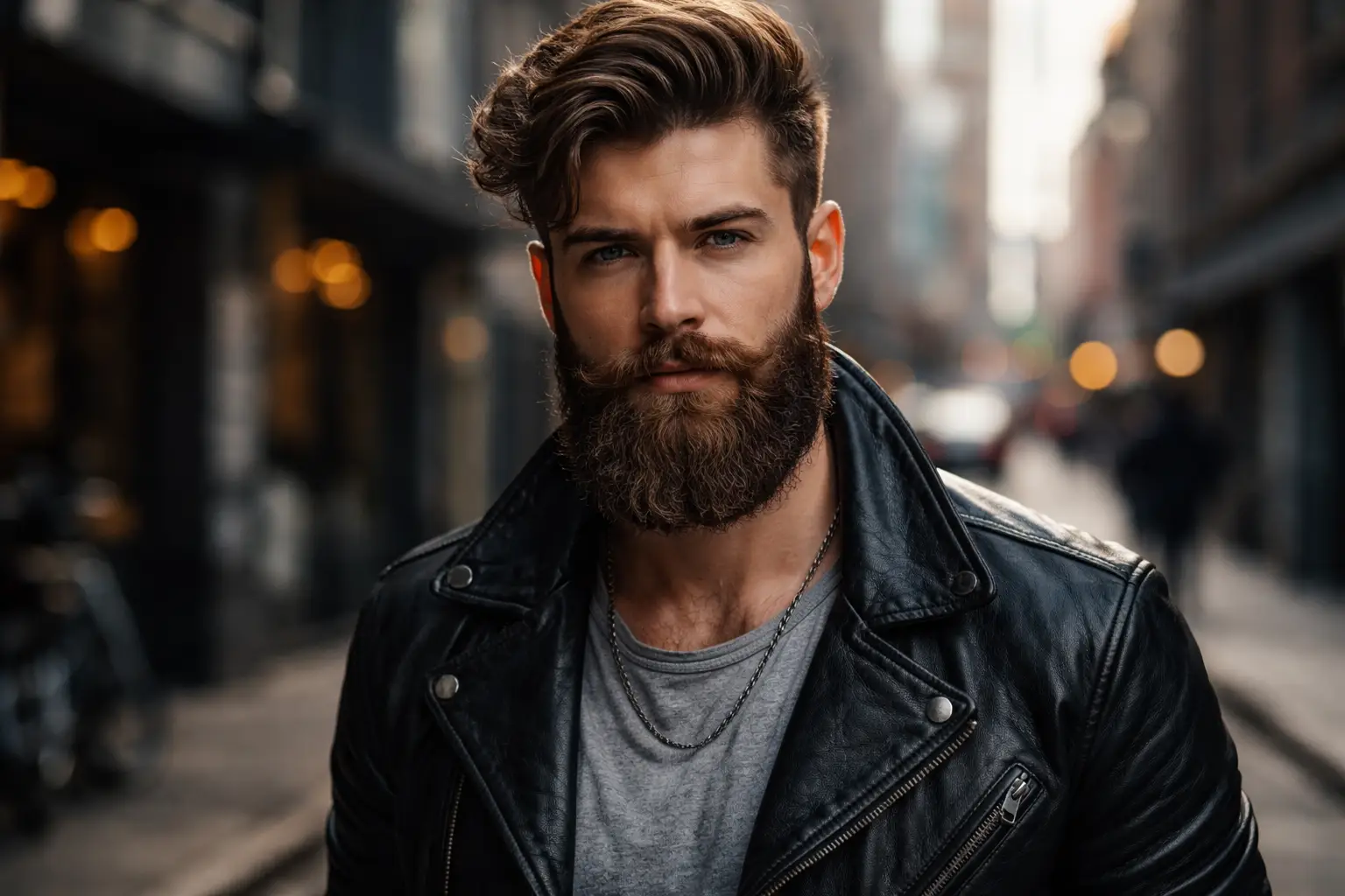 Classic Full Hipster Beard Style