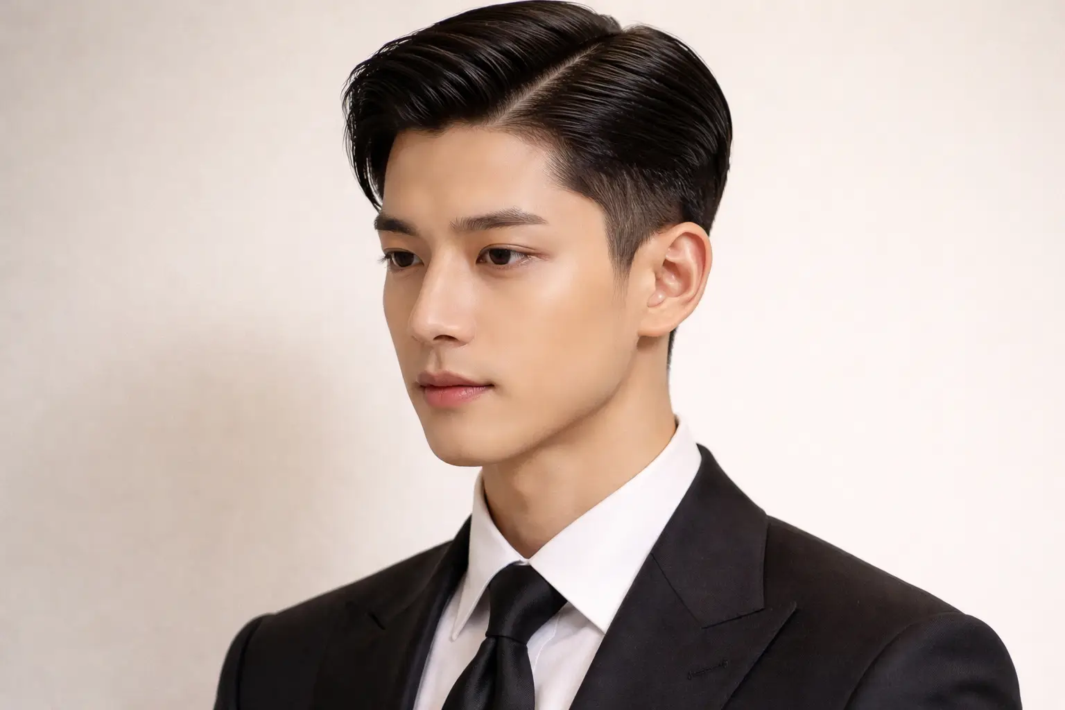 Clean Side Part Hairstyle