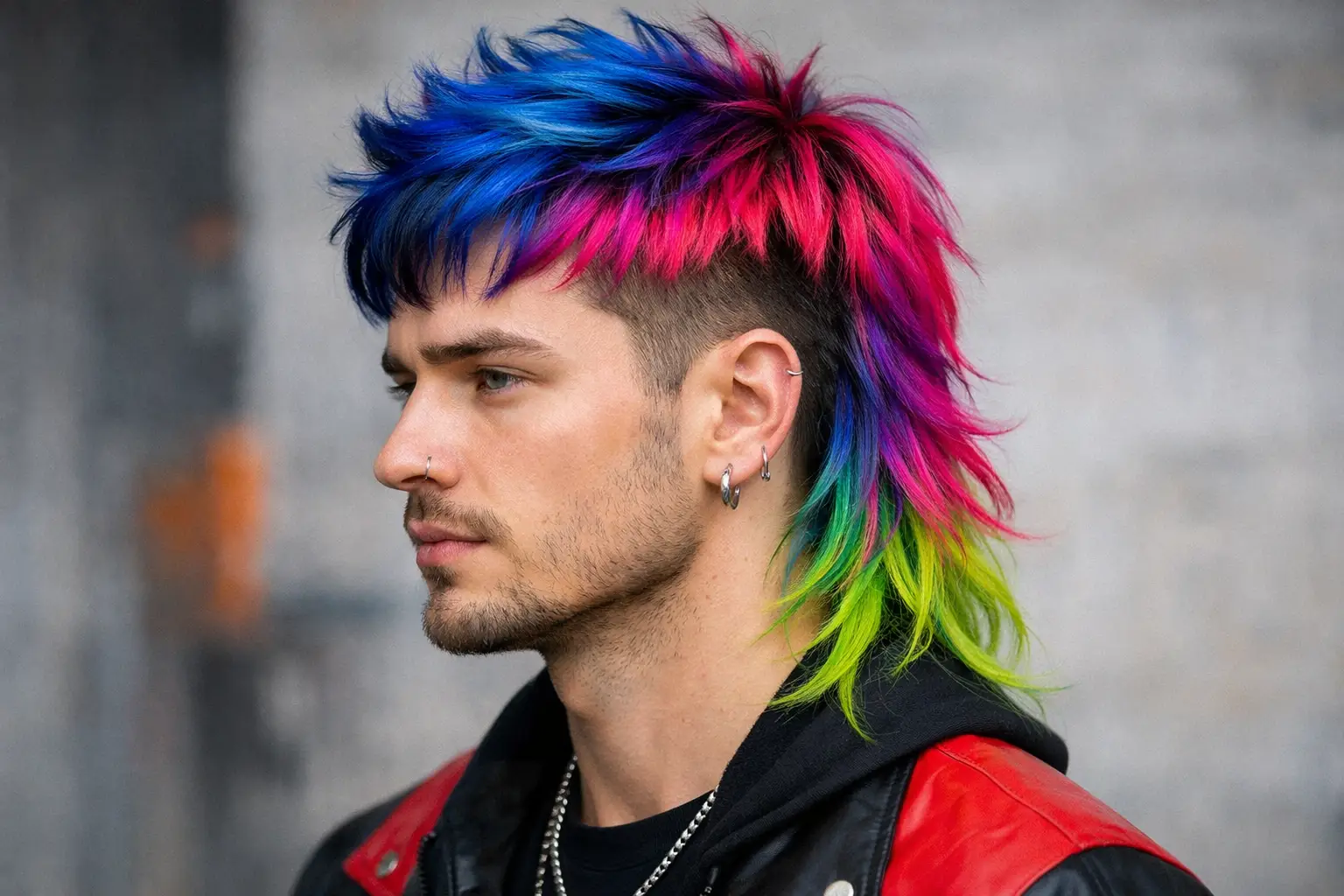 Colored Modern Mullet