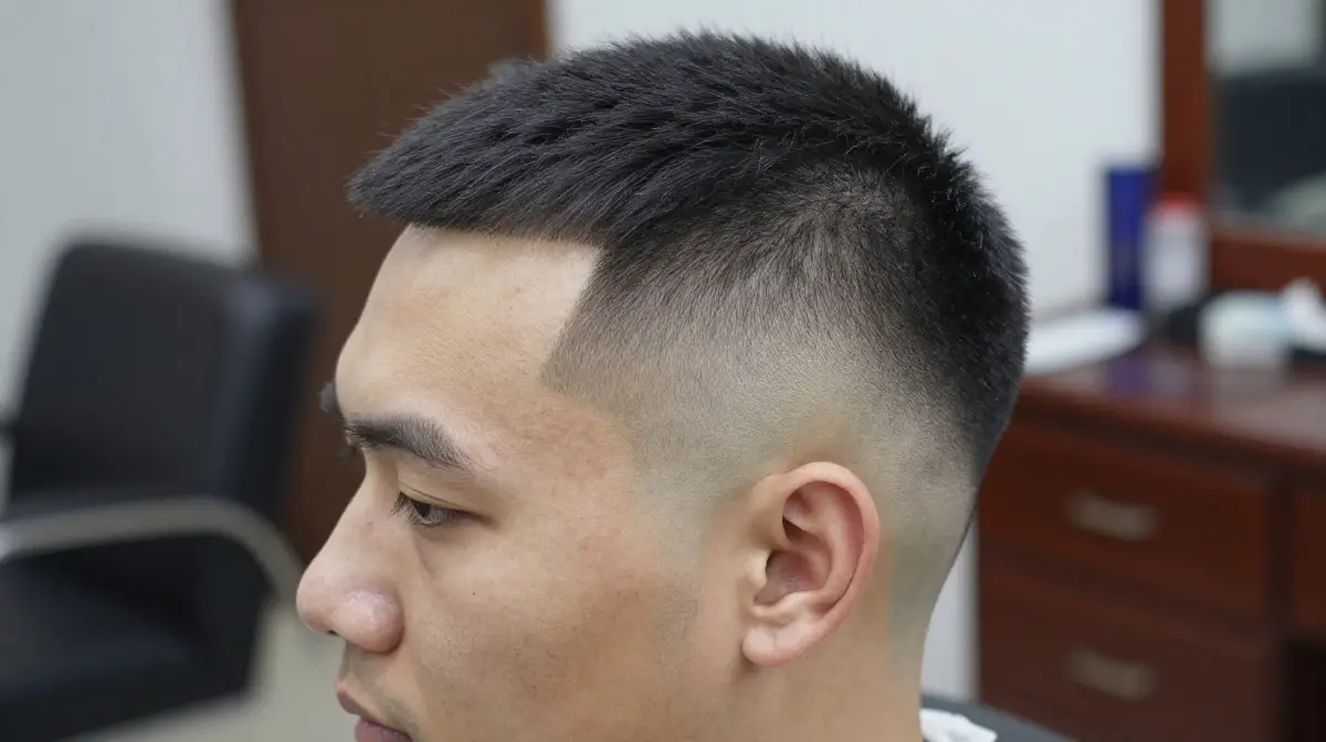 Crew Cut with Mid Fade