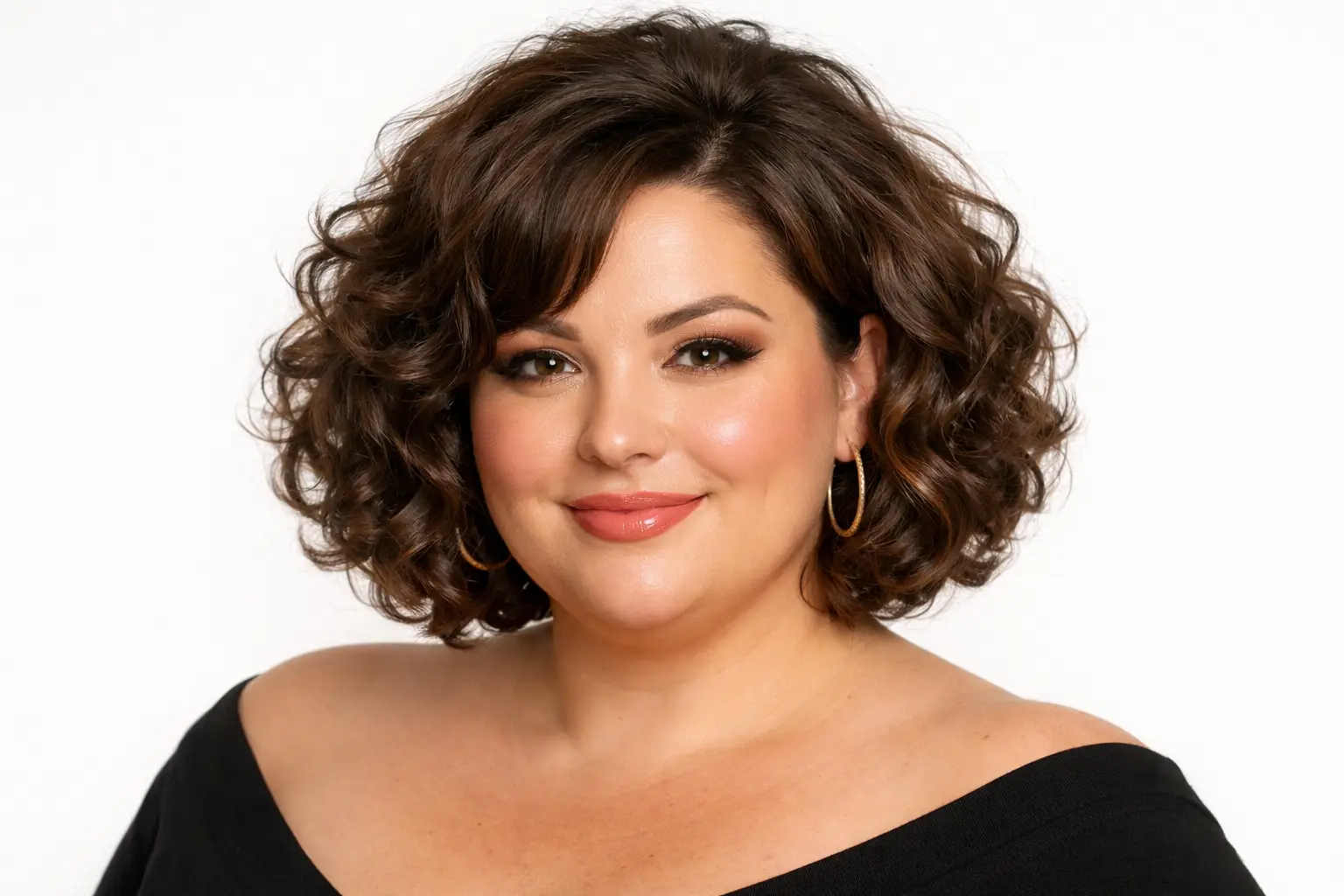 Curly Chin Length Bob