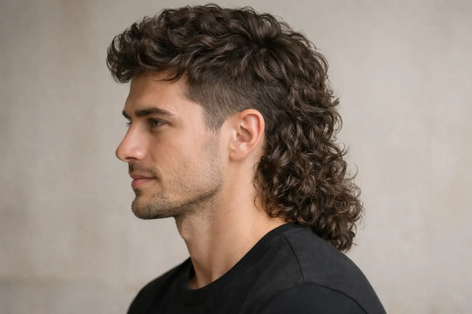 Curly Modern Mullet