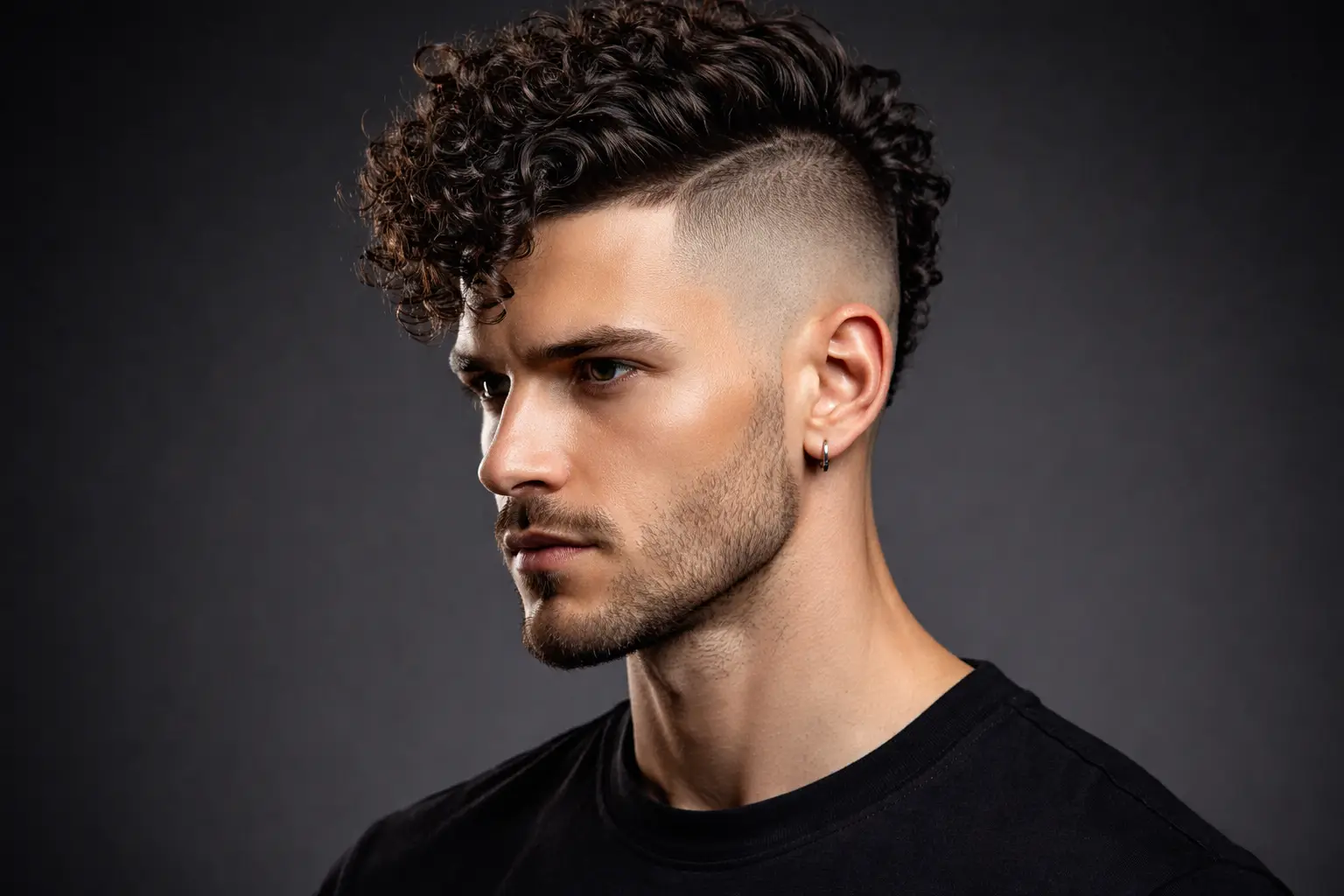Curly Mohawk Undercut