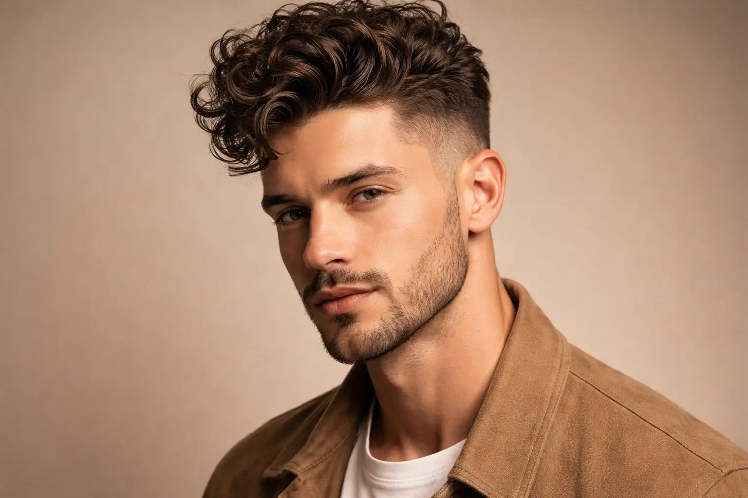 Curly Pompadour Undercut