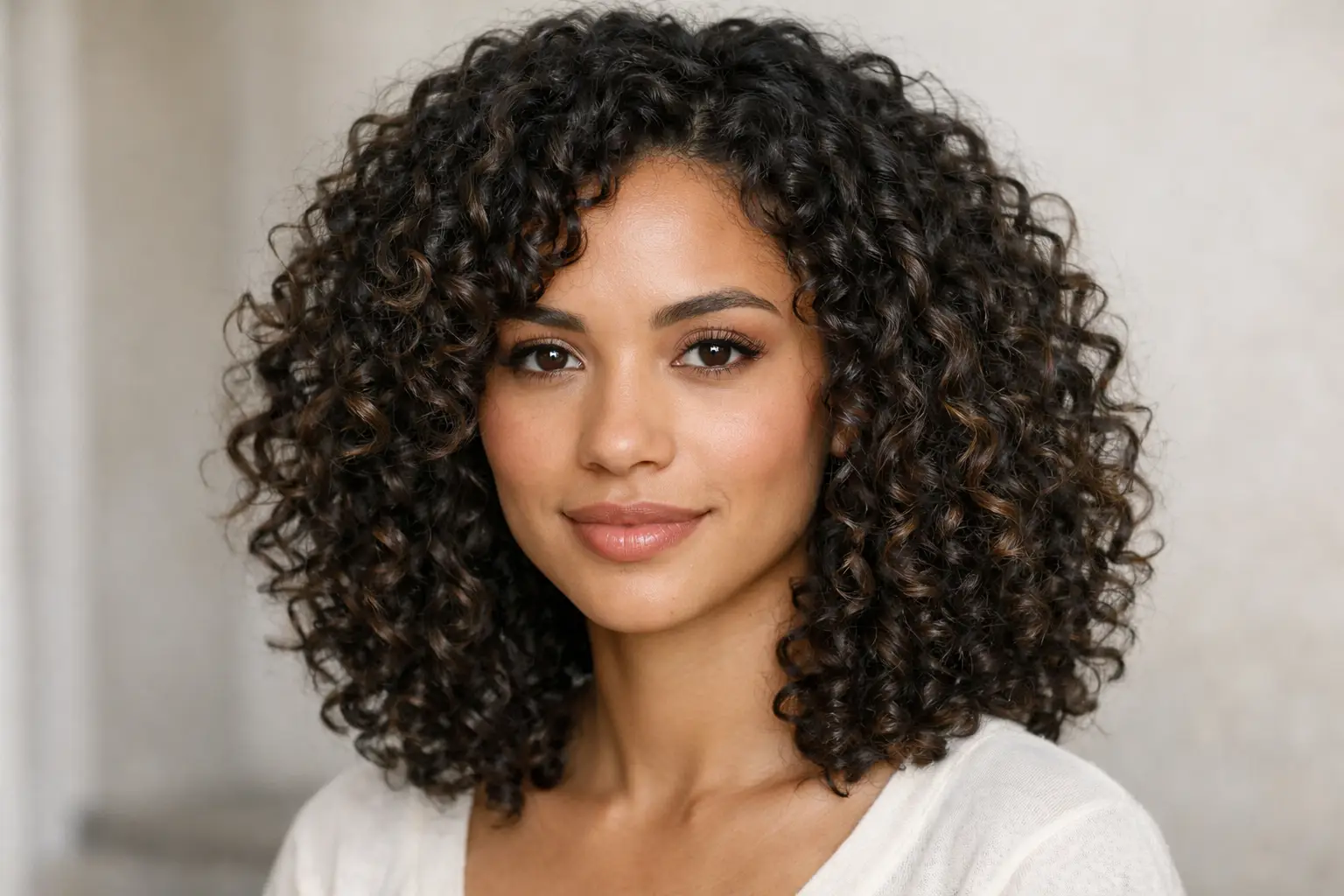 Curly Shoulder Length Hairstyle
