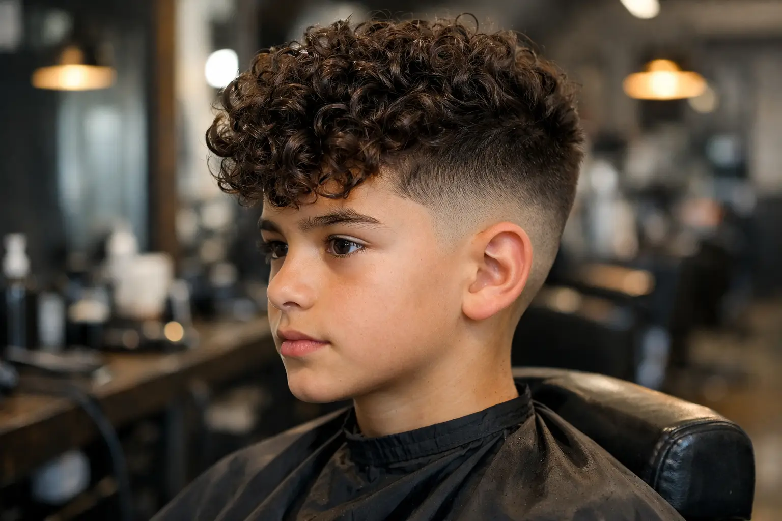 Curly Top with Fade