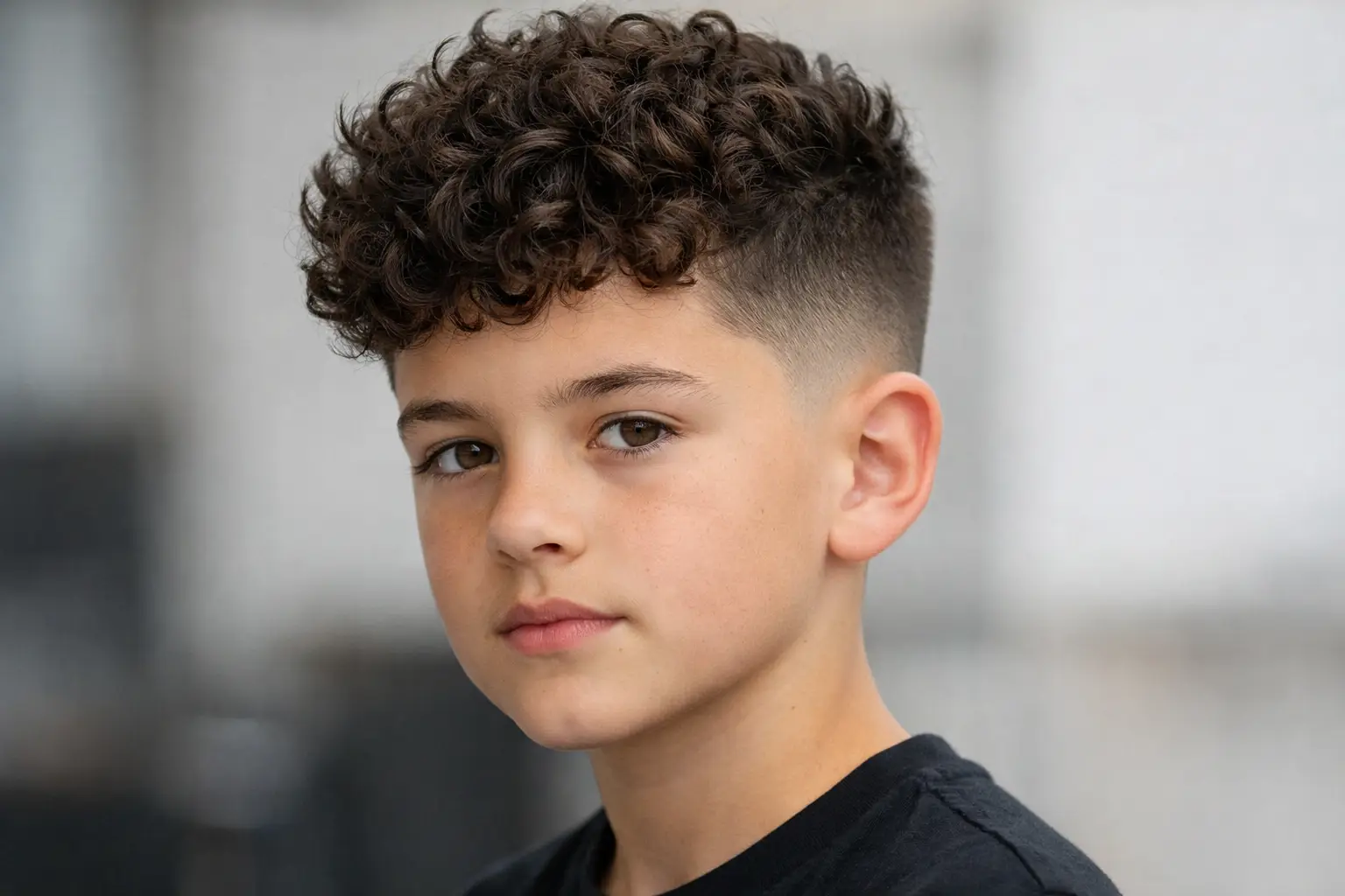Curly Top with Short Sides