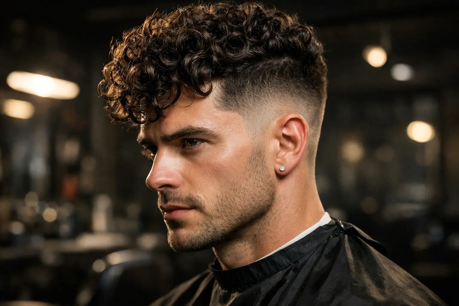 Curly Undercut Style