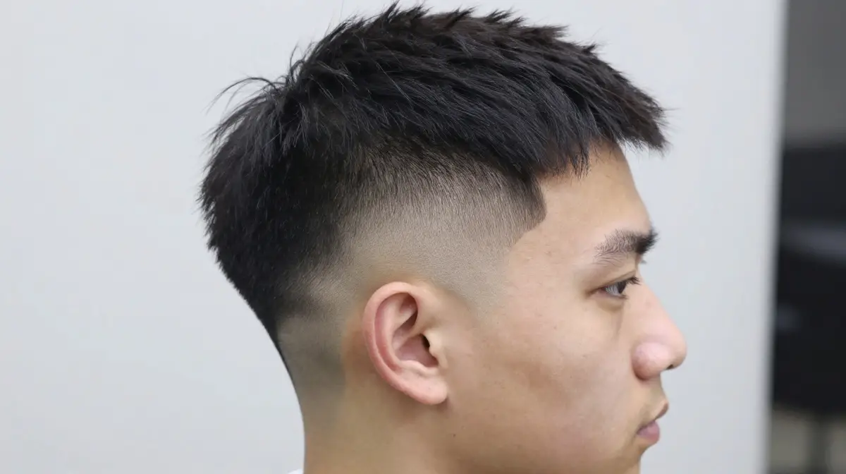 Drop Fade with Textured Side Part