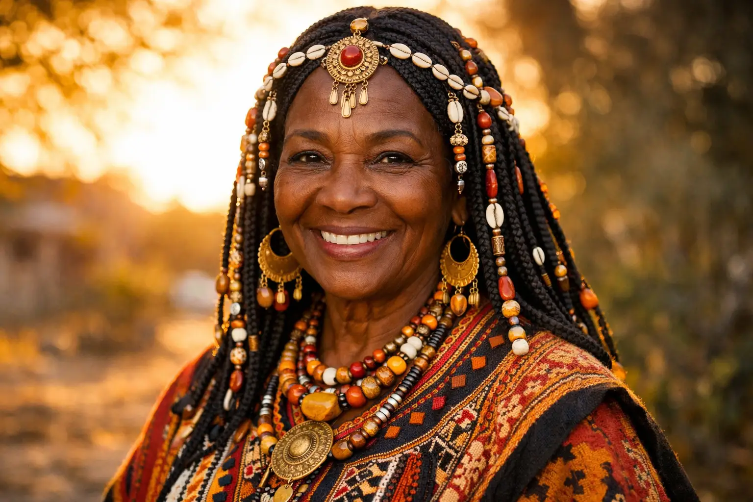Fulani Braids with Cultural Detail