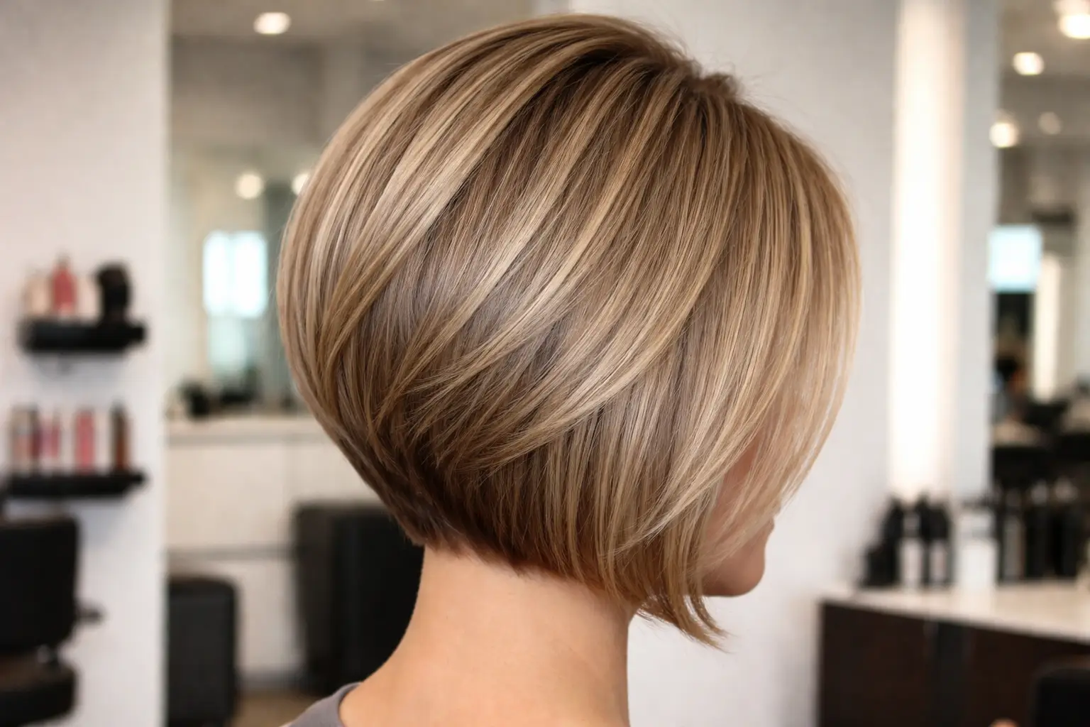 Graduated Stacked Bob Cut