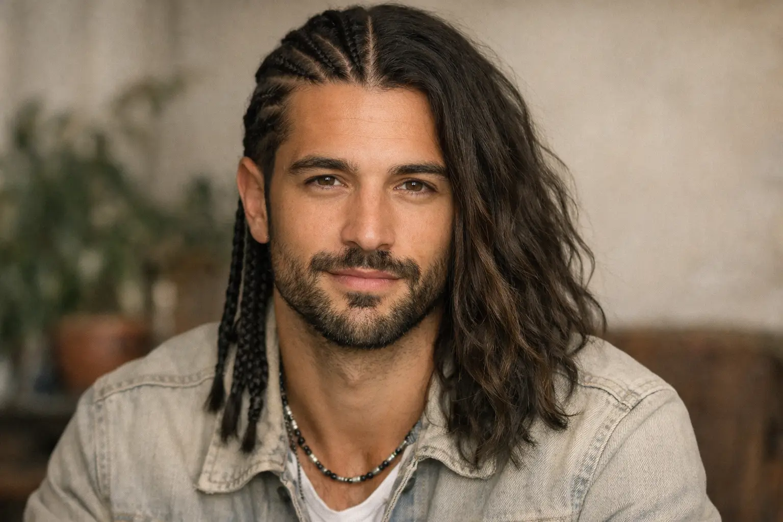 Half Braided Half Loose Style