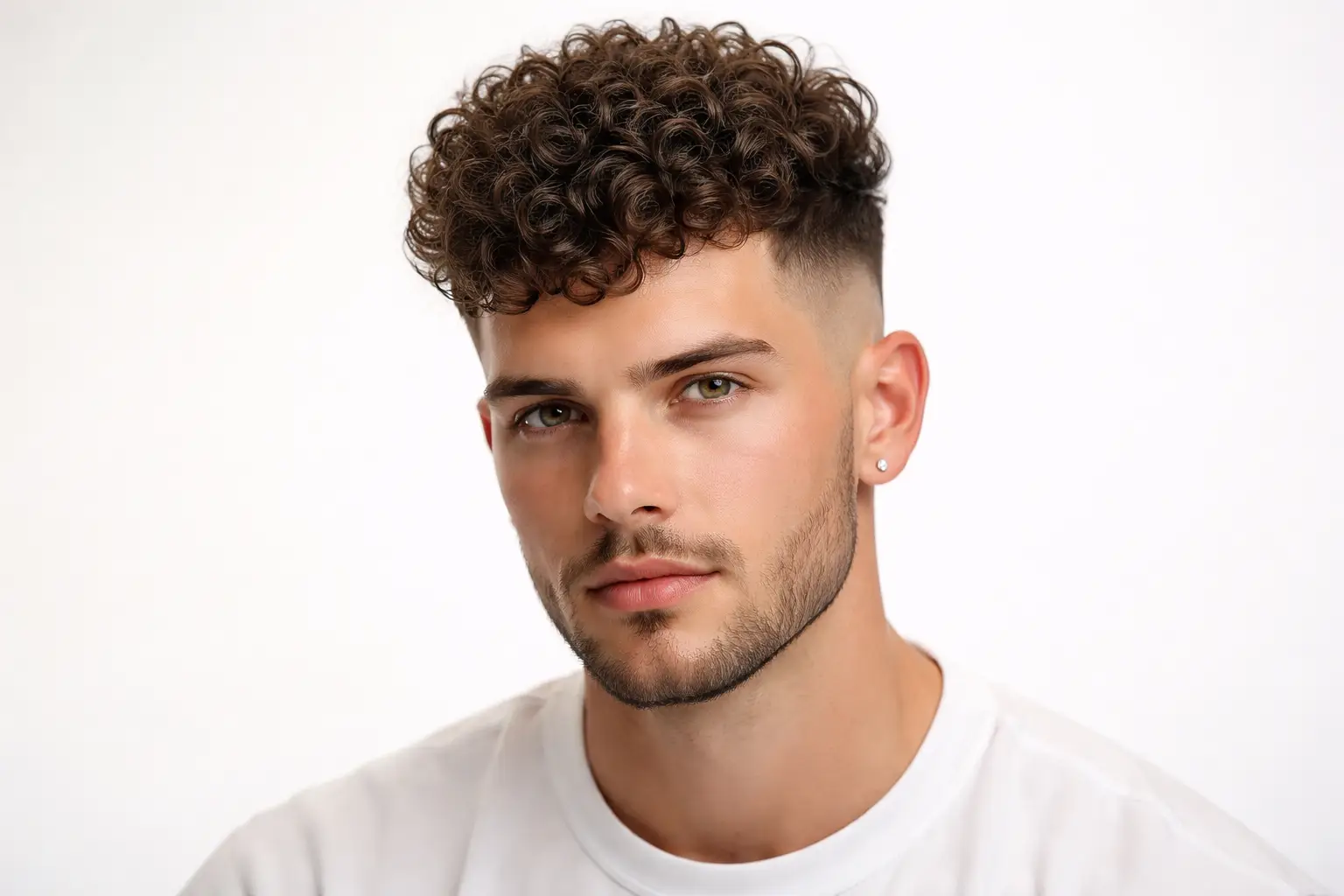 High Fade Curly Undercut