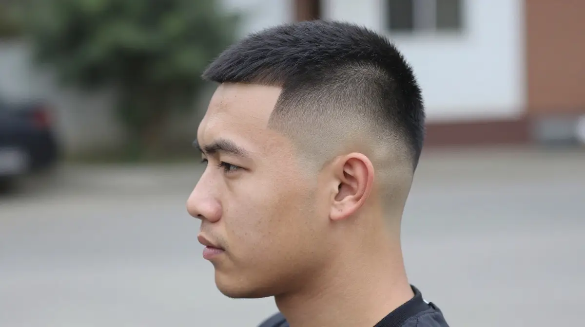 High Fade with Buzz Cut Texture
