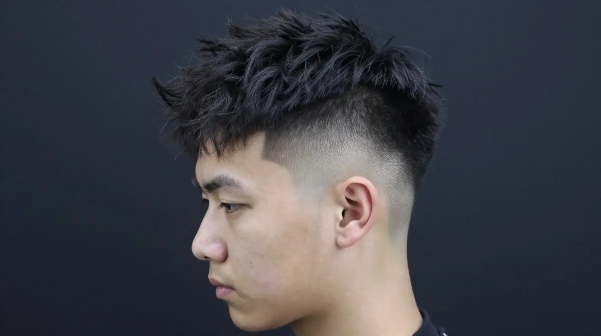 High Fade with Textured Top