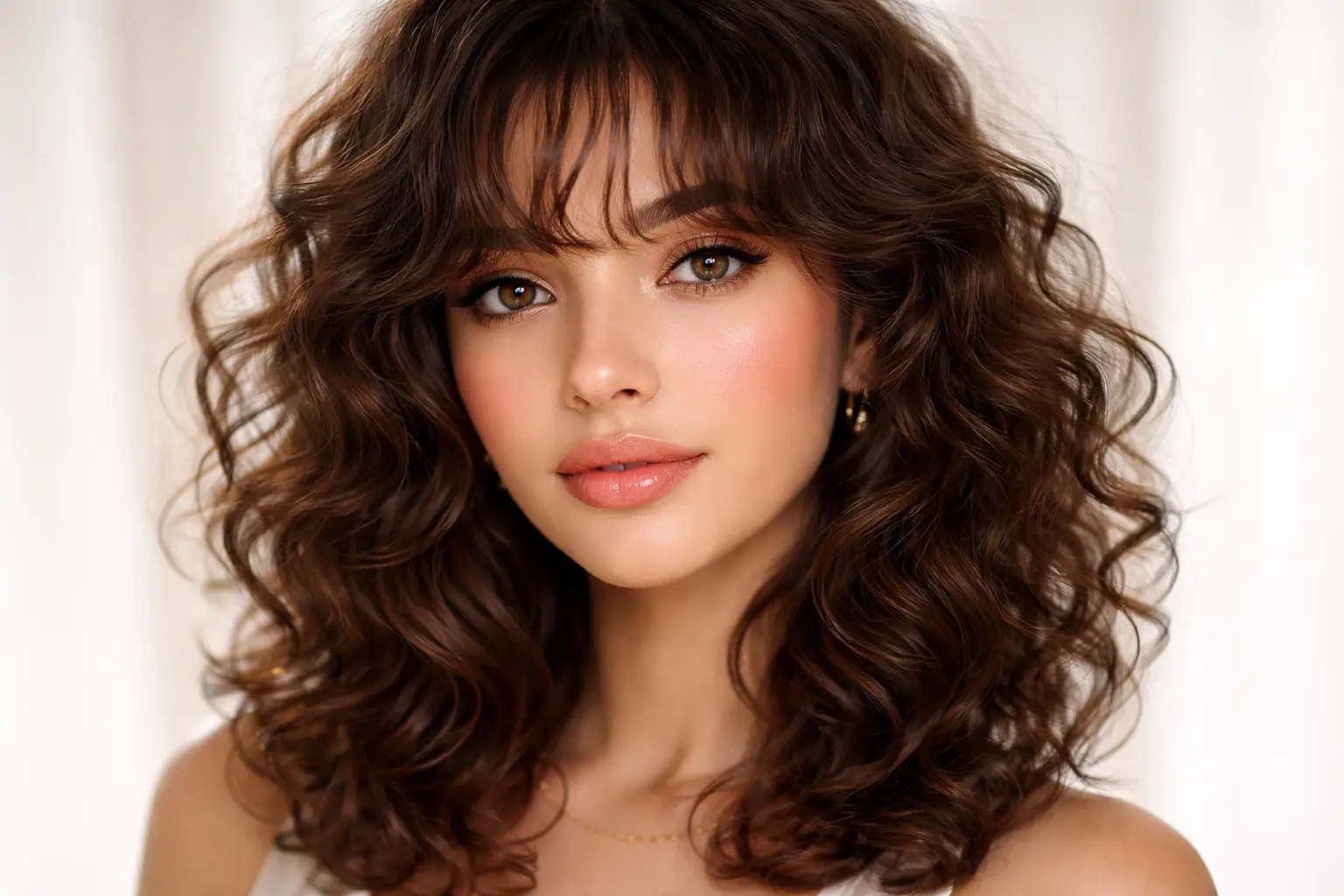 Layered Curly Fringe