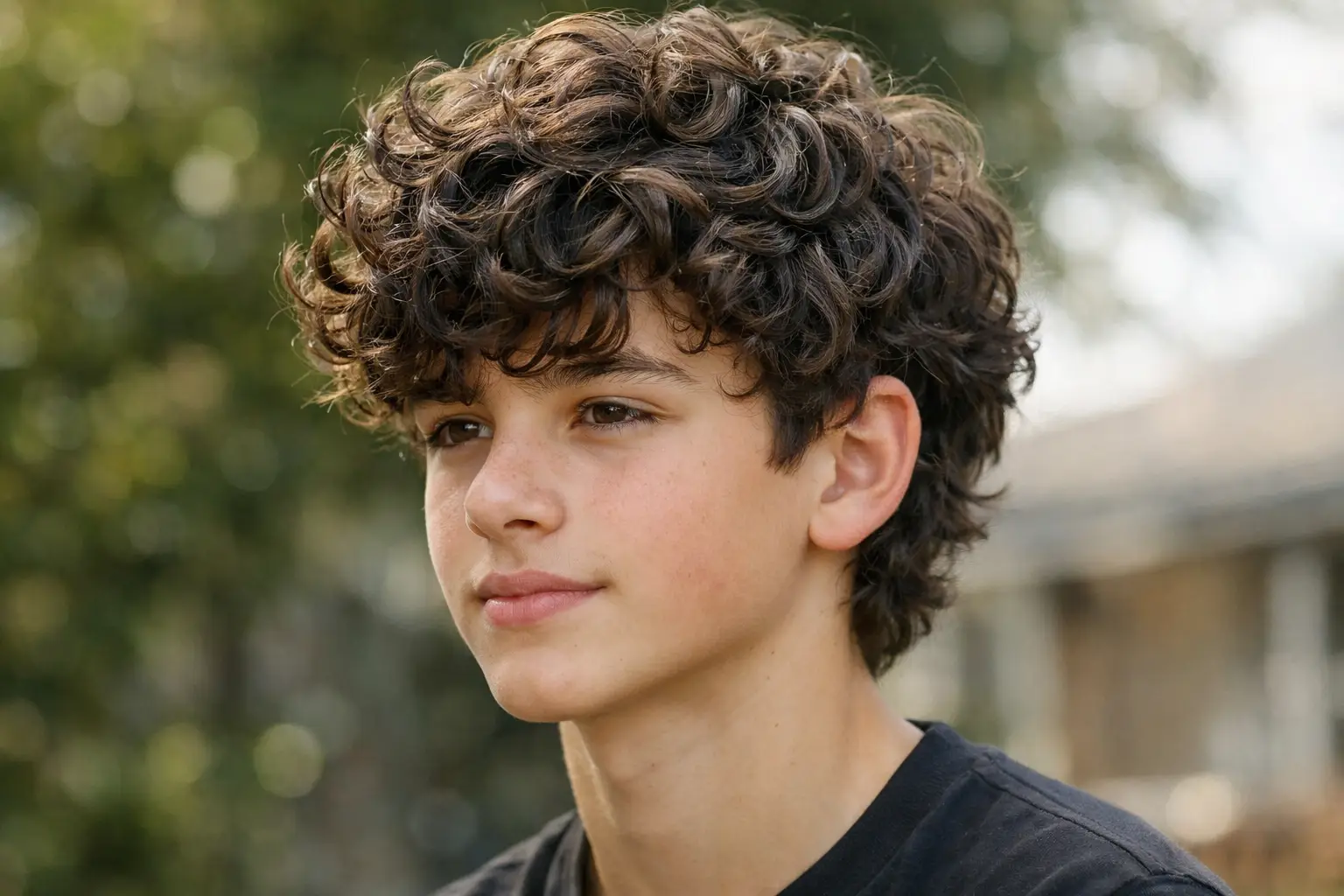 Layered Curly Haircut