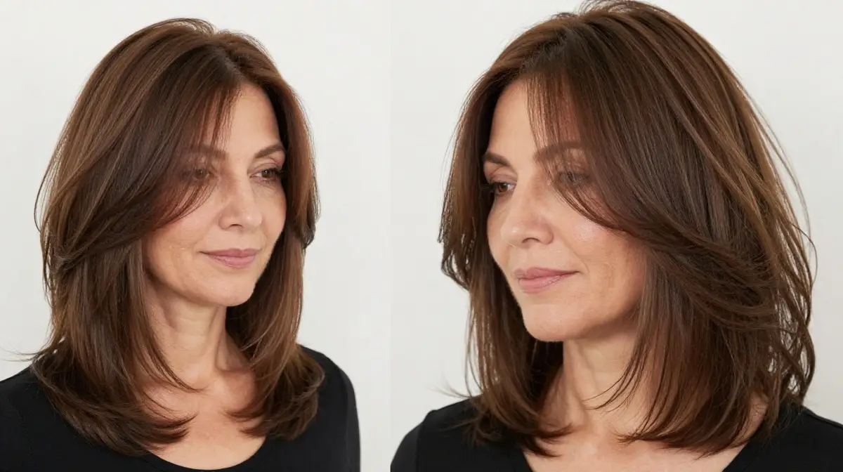 Layered Lob with Face-Framing Pieces