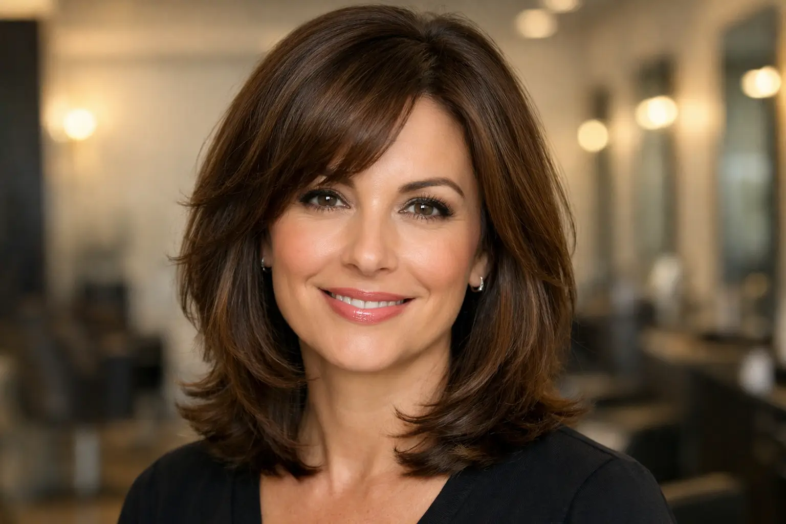 Layered Shoulder Length Cut