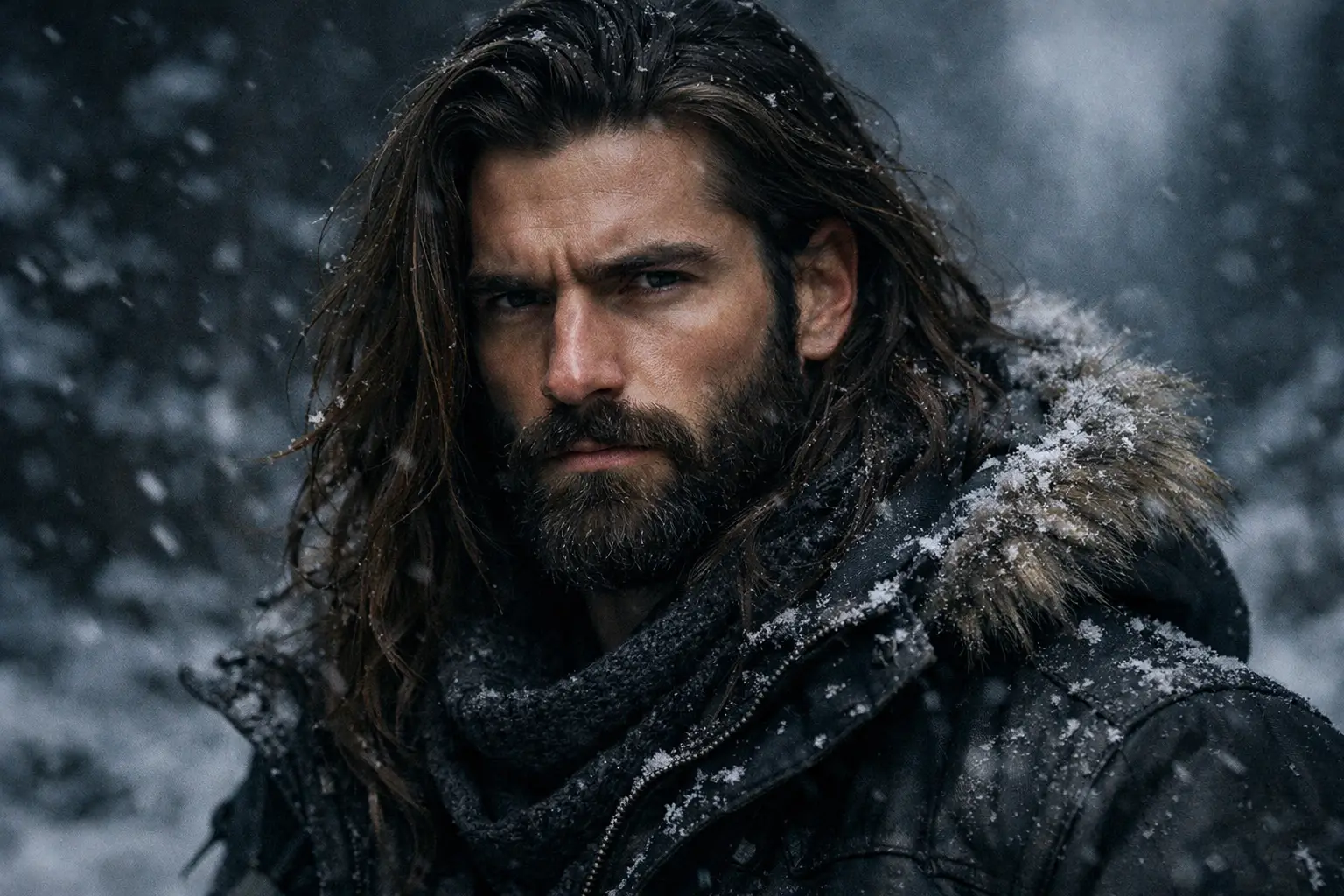 Long Hair with Beard