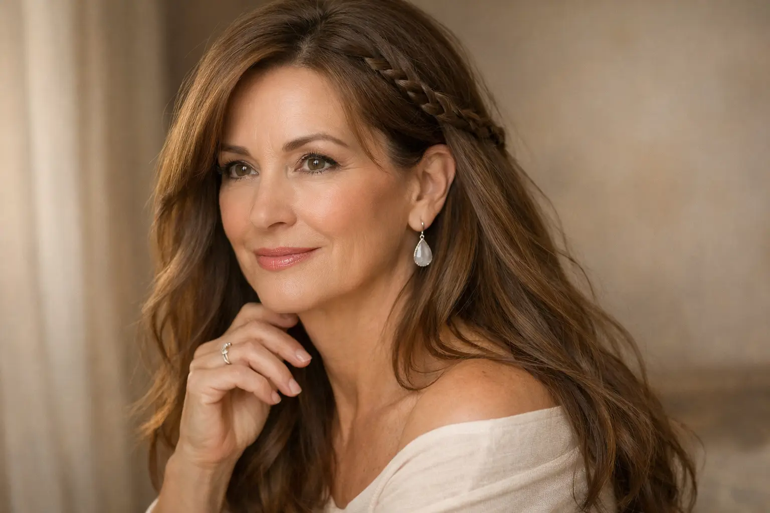 Long Hair with Braided Detail