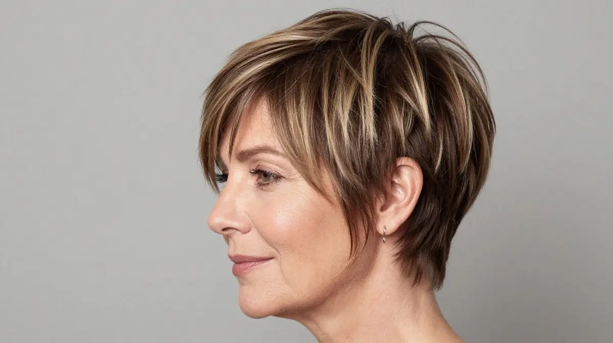 Long Pixie with Highlights