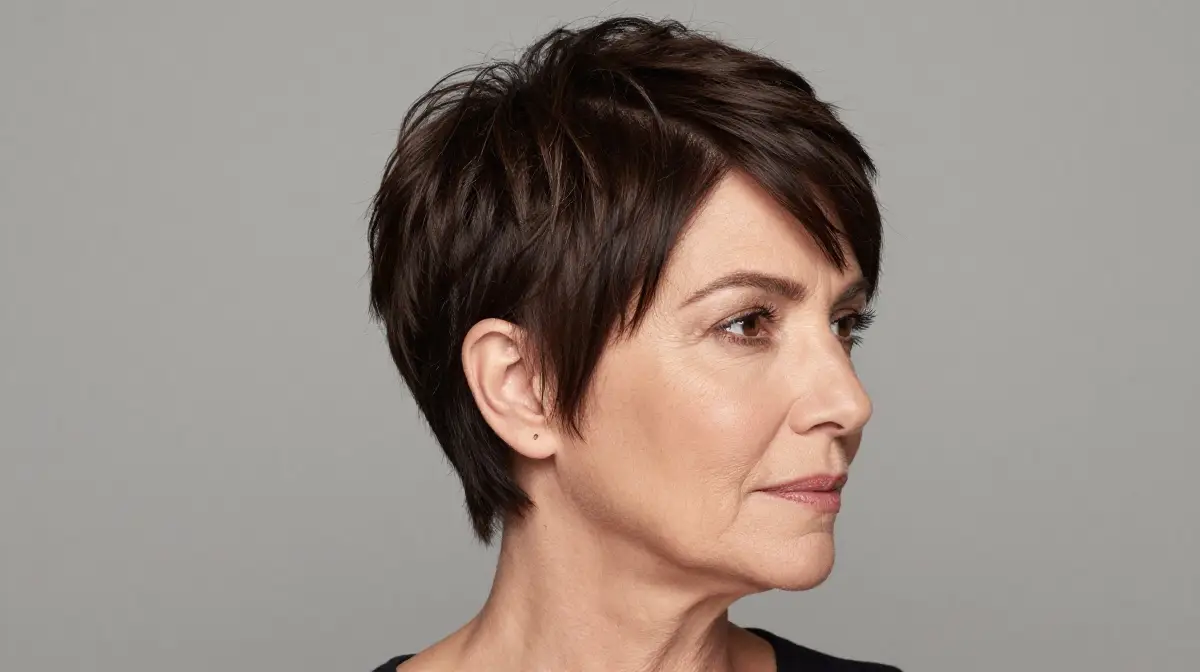 Long Pixie with Side Part