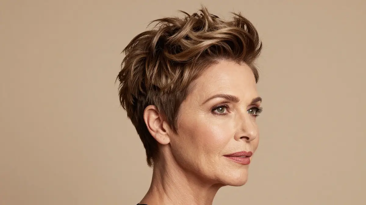 Long Pixie with Swept Back Crown