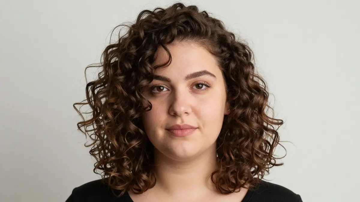 Loose Spiral Curls with Defined Face Framing