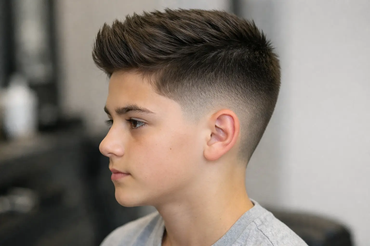 Low Fade with Medium Top