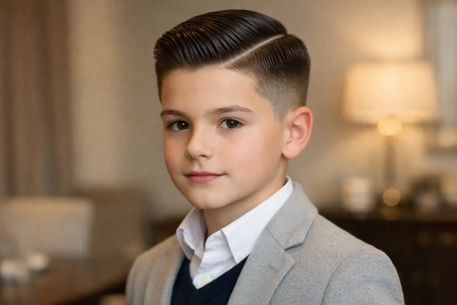 Low Fade with Side Part