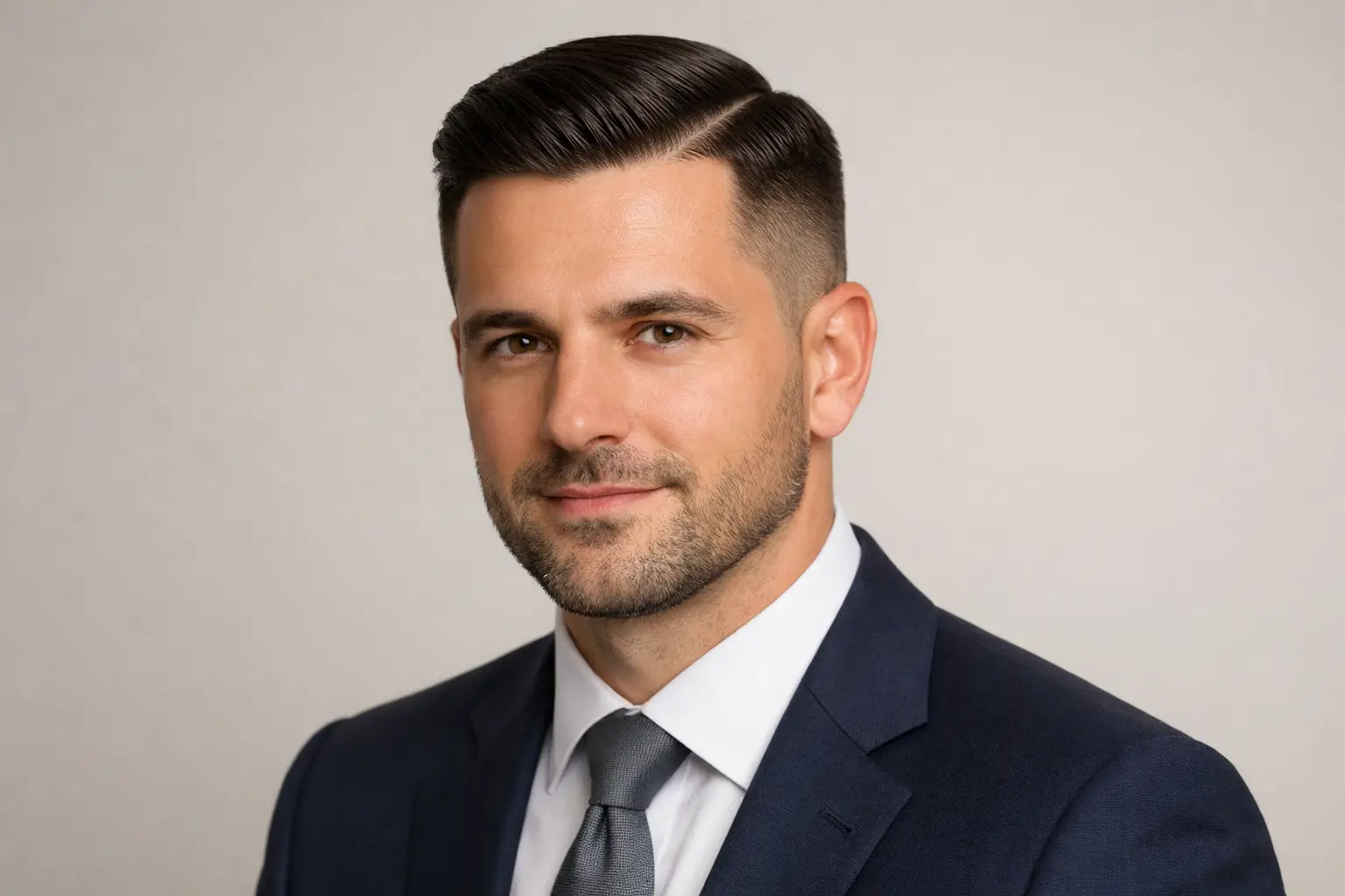 Low Fade with Side Part