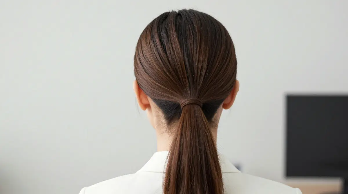 Low Ponytail with Part