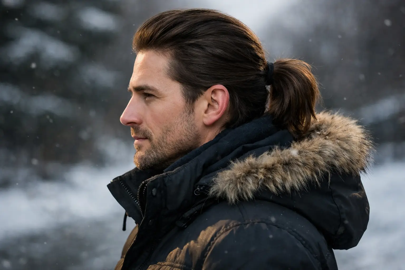 Low Ponytail with Volume at the Crown