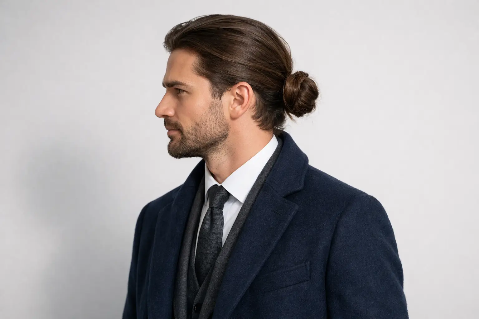 Low Twisted Bun for Everyday Elegance