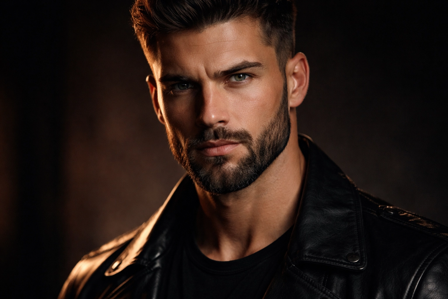 Medium Beard with Defined Jawline