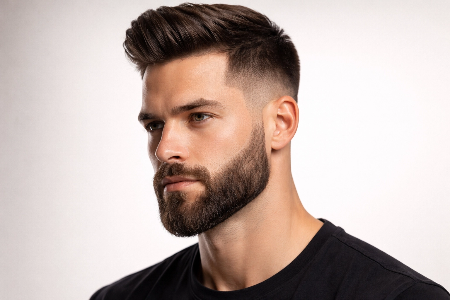 Medium Beard with Low Fade