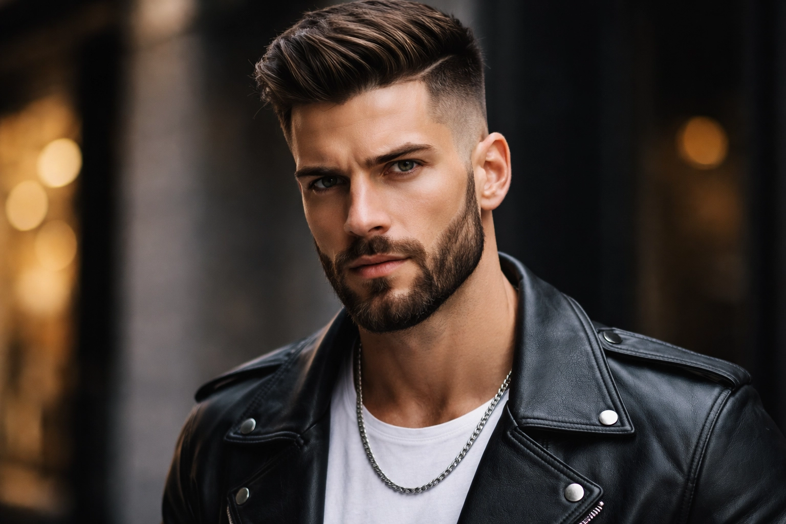 Medium Beard with Undercut Hair