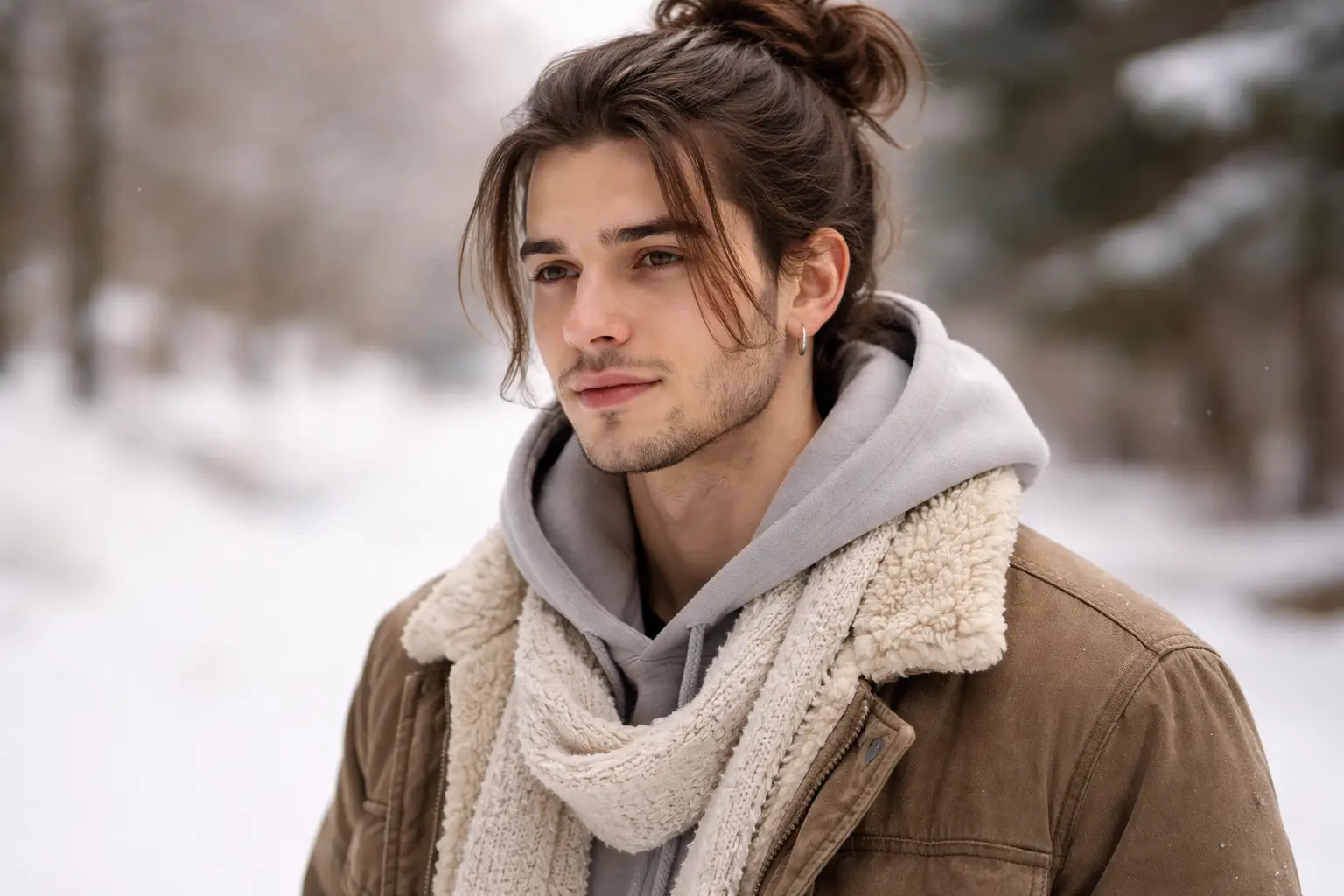 Messy Bun with Face Framing Strands