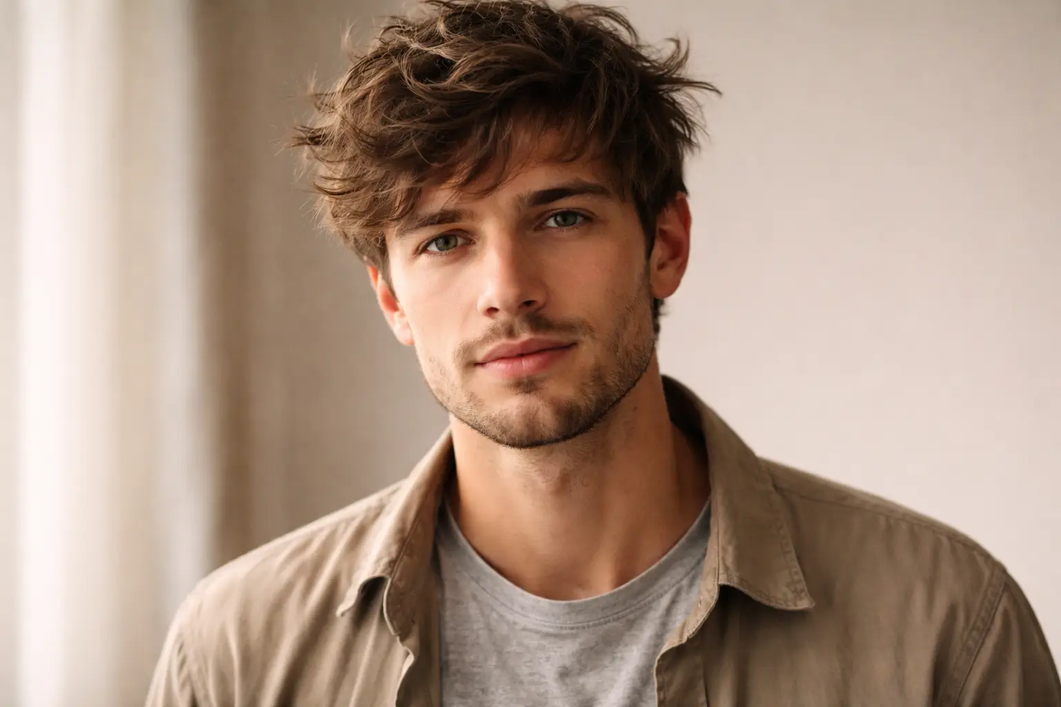 Messy Short Hair Style