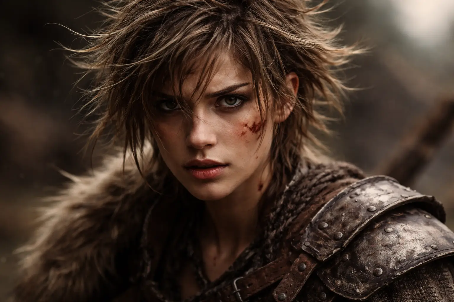 Messy Short Warrior Hair