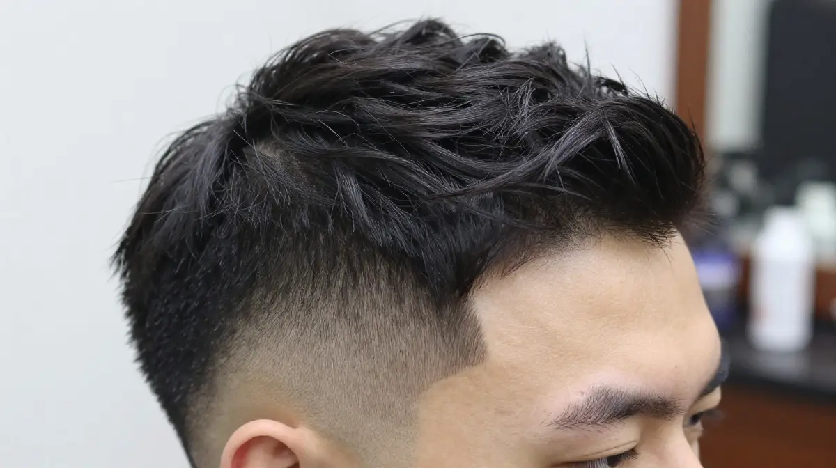 Mid Fade with Blowout and Volumizing Mousse